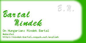 bartal mindek business card